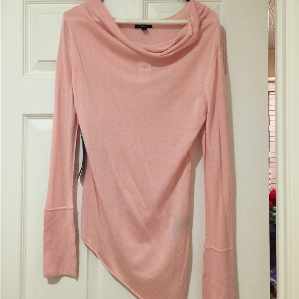 NWT BEBE cashmere silk shirt